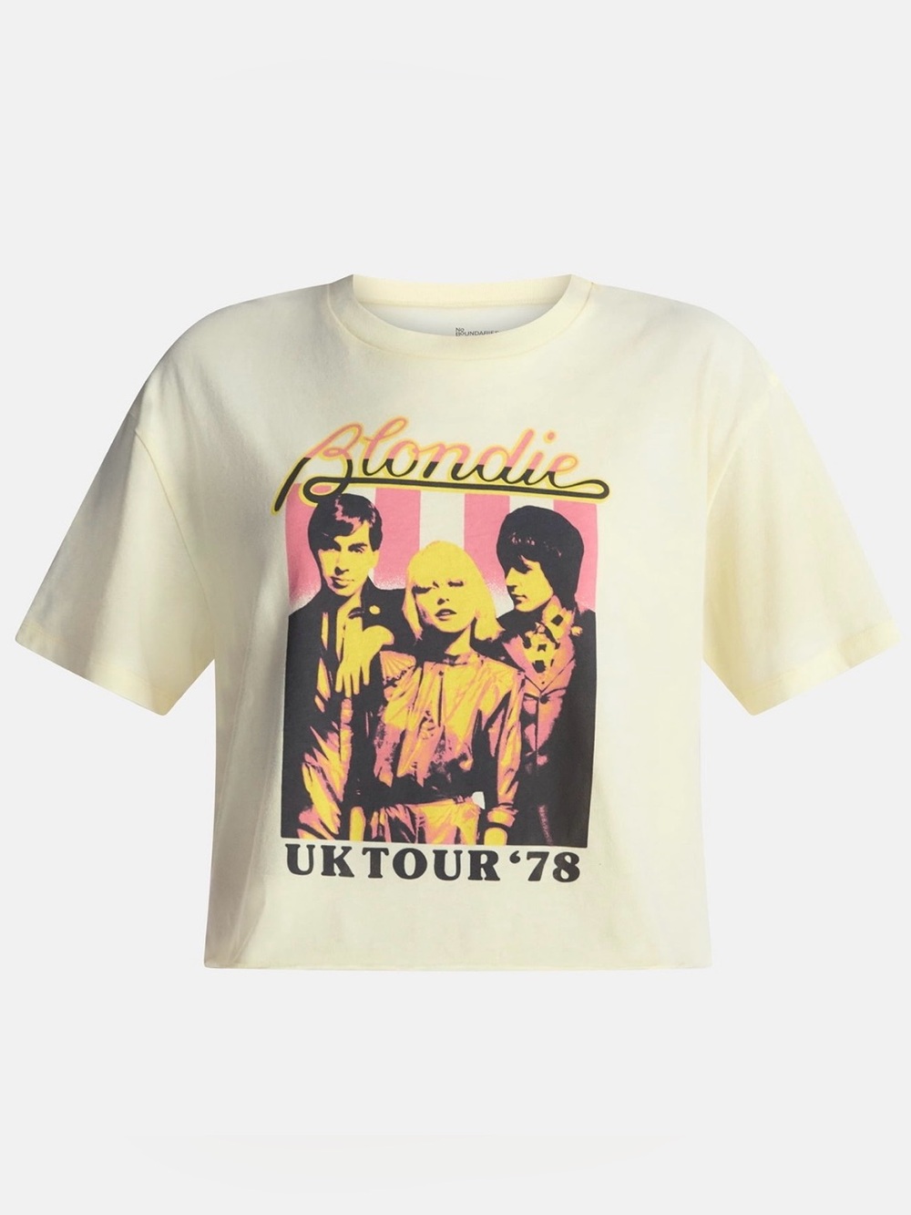 Blondie UK Tour '78 Graphic Crop Tee - Cream